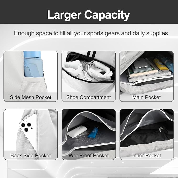 Hoedia Sports Drawstring Backpack - Image 3