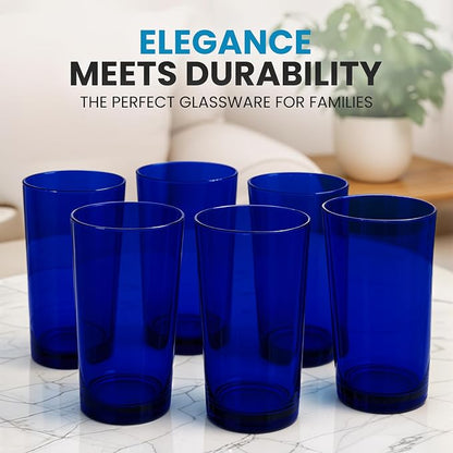 Zulay Kitchen Plastic Drinking Glasses – 24oz Acrylic Shatterproof Water Cups - Image 6