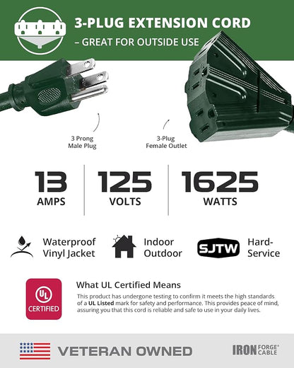 IRON FORGE CABLE 40 Foot Outdoor Extension Cord - Image 2