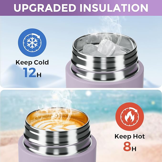 【Upgraded】Exllena Small Insulated Water Bottle 12 oz/350ml– Mini Insulated - Image 5