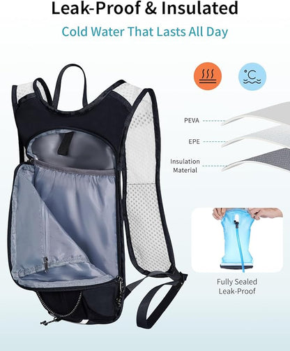 ECOHUB Hydration Backpack with 2L Water Bladder, Lightweight Running Hydration - Image 3