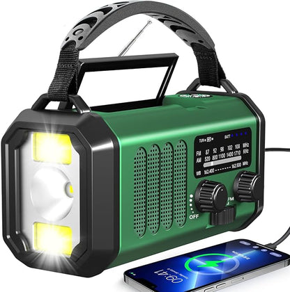 Emergency Radio Hand Crank Solar, AM/FM/NOAA Weather Radio Built-in 20000mah by emergencyradio