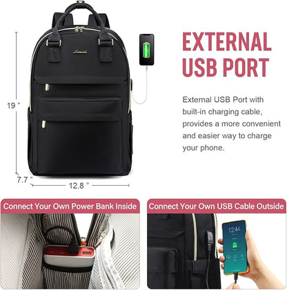 LOVEVOOK Laptop Backpack for Women, 17.3 Inch Laptop Bag - Image 5