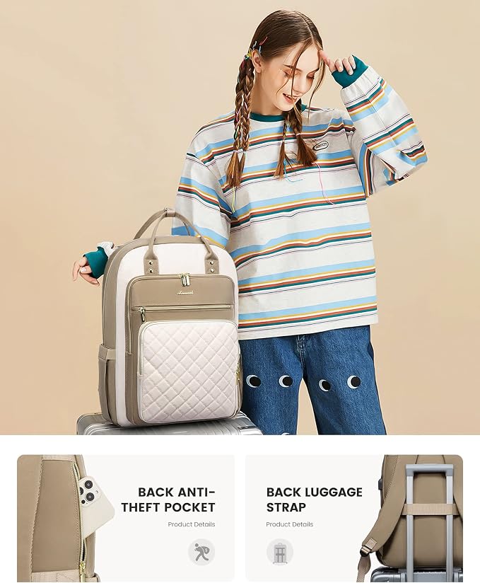 LOVEVOOK Laptop Backpack for Women, Stylish Backpack Purse - Image 6