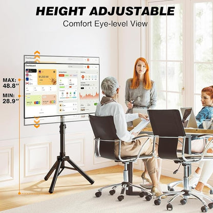 Tripod TV Stand for 23-75 inch Flat Screen/Curved TVs up to 100 lbs - Image 3