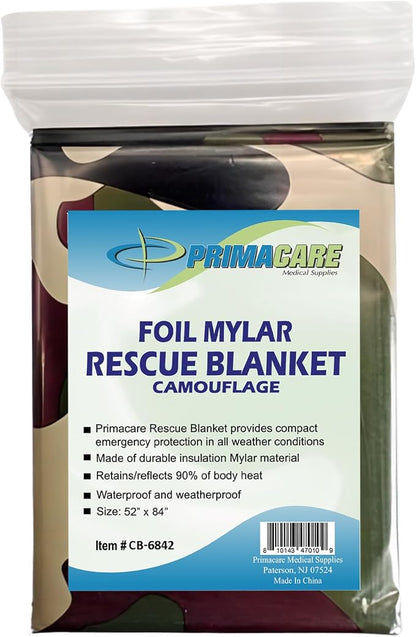 Primacare CB-6842-10 Emergency Mylar Thermal Blankets 10 Pack – 84"x52" - Image 3