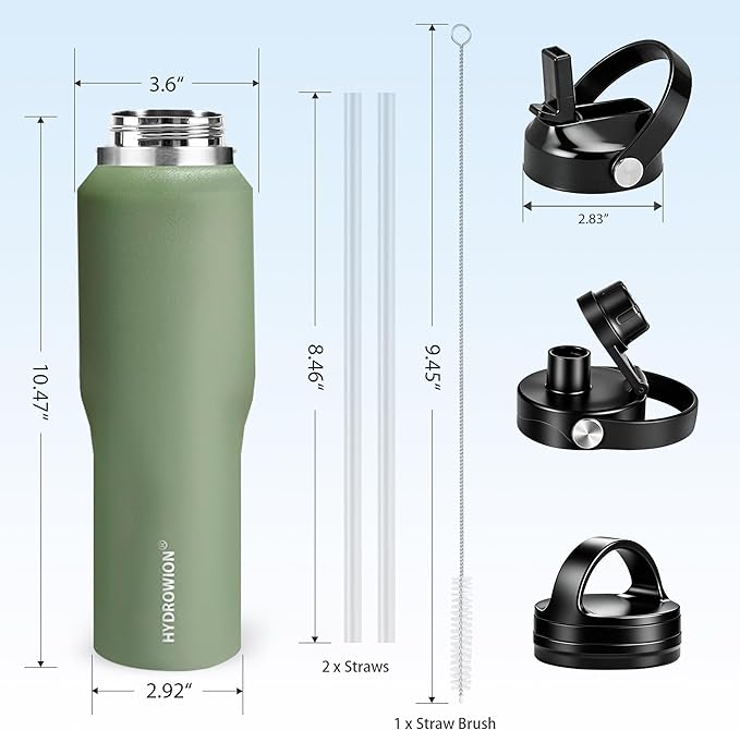 HYDROWION Water Bottle Stainless Steel, Vacuum Insulated Leak Proof Tumbler 32oz - Image 5