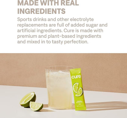 Cure Hydration | Plant-Based Electrolyte Drink Mix | No Added Sugar | FSA-HSA | - Image 7