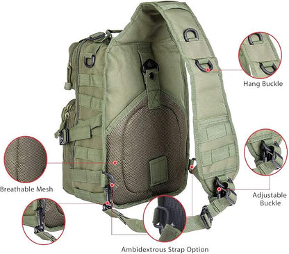 hopopower Tactical Sling Bag, Sport Bag Military Rover Shoulder Backpack EDC - Image 7