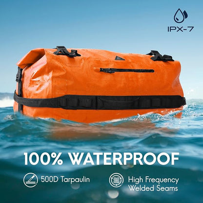 Haimont Large Waterproof Duffel Backpack Roll-Top Heavy Duty Dry Duffle Bag - Image 2
