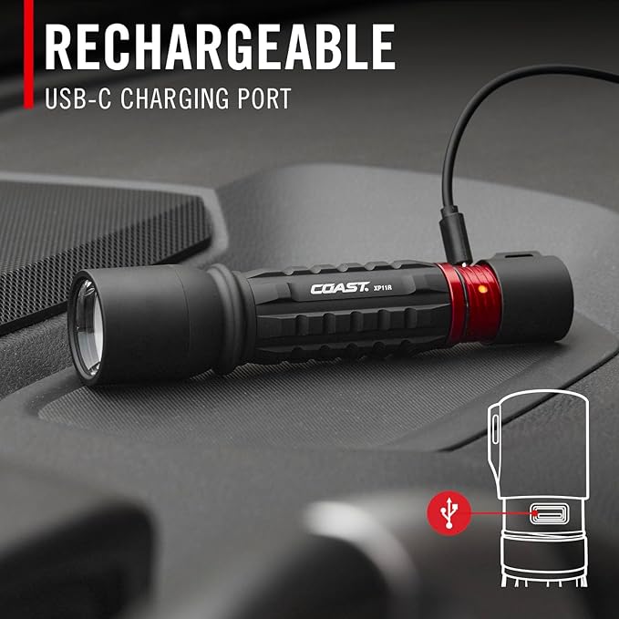 Coast XP11R 2600 Lumen USB-C Rechargeable LED Flashlight - Image 7
