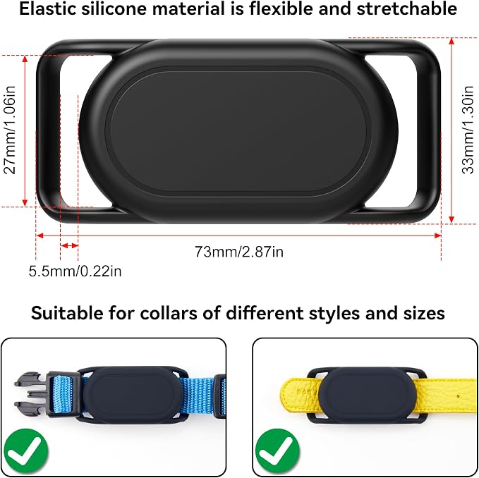 DDJ Dog Collar Holder for Samsung Smart Tag 2, Dog GPS Tracker Waterproof - Image 4