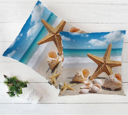 Swono Starfish Decorative Throw Pillow Cushion Covers, Ocean Beach Starfish - Image 5