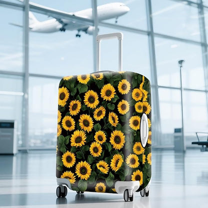 ANNA QUEEN Sunflowers Travel Luggage Cover -Stretchable Airplane Suitcase - Image 9