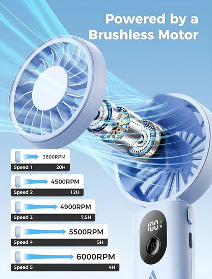 Aecooly Mighty Portable Handheld Fan | 20H Max Cooling Time | 3 Flexible Modes - Image 4