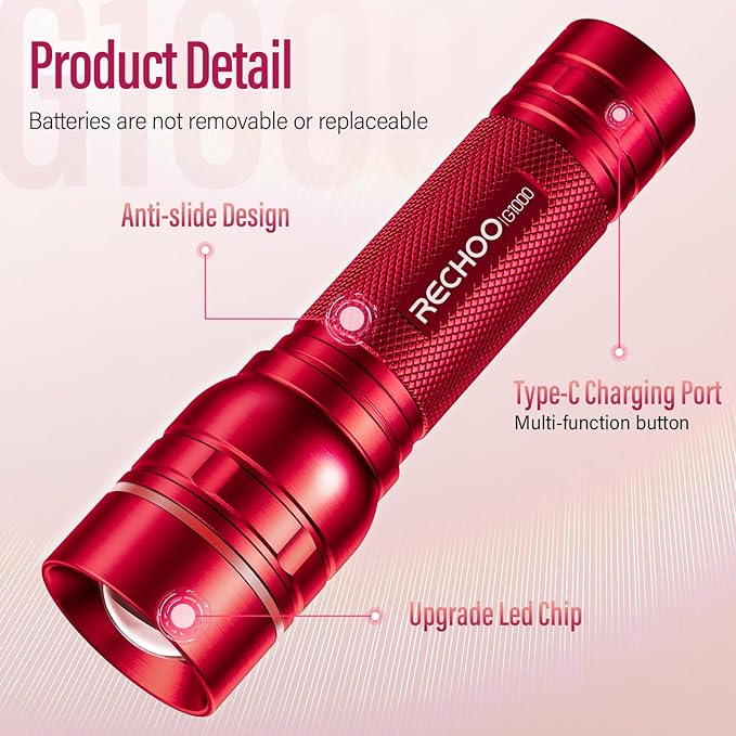 Rechargeable Flashlights High Lumens, G1000 Super Bright Flash Light 2 Pack - Image 6