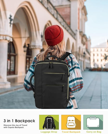 Capolo Travel Backpack for Women Men Waterproof Laptop Backpack Airlines - Image 2