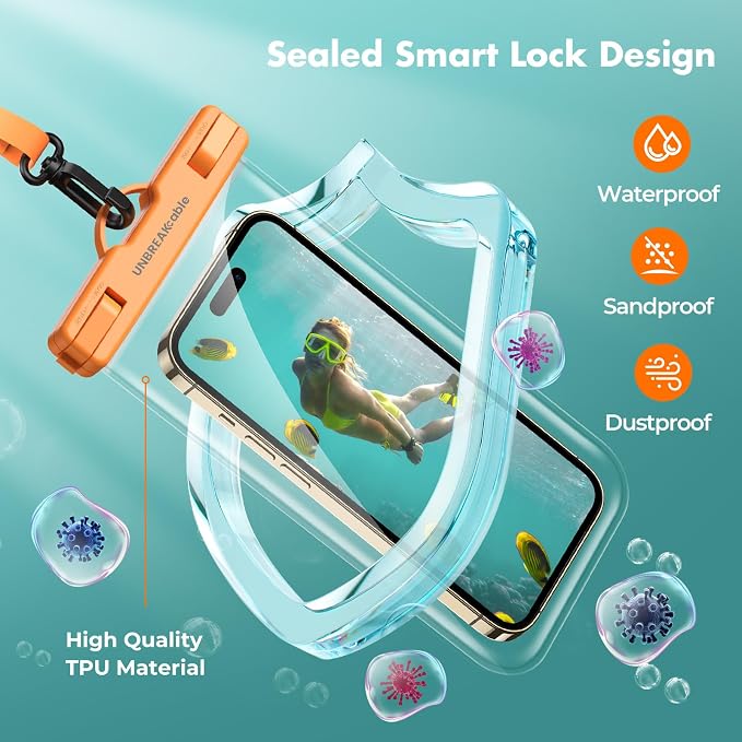 UNBREAKcable Waterproof Phone Pouch-2 Pack IPX8 Waterproof Phone Case - Image 7