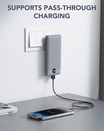 VRURC Portable Charger Built-in Cables and AC Wall Plug, USB C Power Bank - Image 3