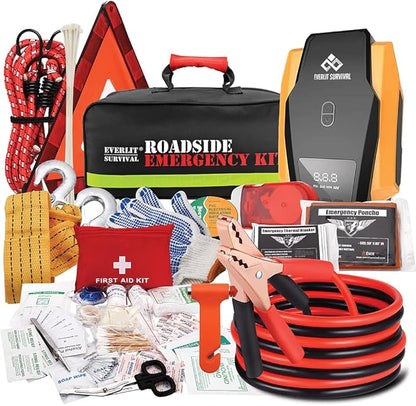 Everlit Survival Car Emergency Kit, Roadside Safety Tool Kit by EVERLITSURVIVAL