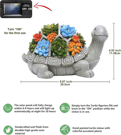 Nacome Solar Garden Outdoor Statues Turtle - Image 3