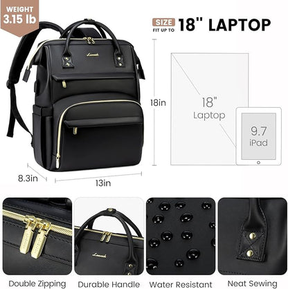 LOVEVOOK Leather Laptop Backpack - Image 4