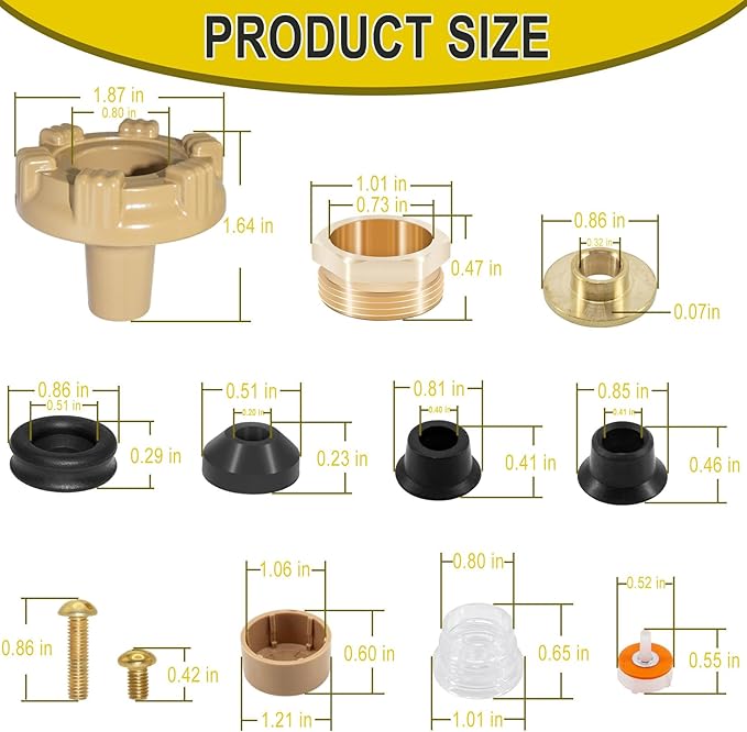 RK-17MH Outside Faucet Repair Kit Metal Handle Compatible - Image 8