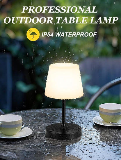 Kakanuo Black Cordless Shower Lamp Waterproof, Rechargeable Cordless Lamp - Image 5