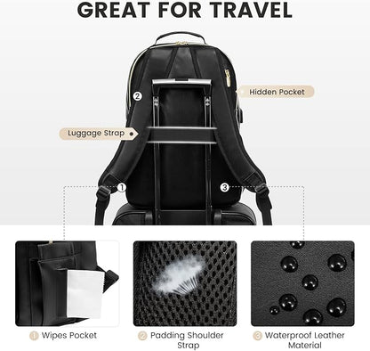 LOVEVOOK Laptop Backpack Purse for Women, Large Capacity Travel Computer Work - Image 4