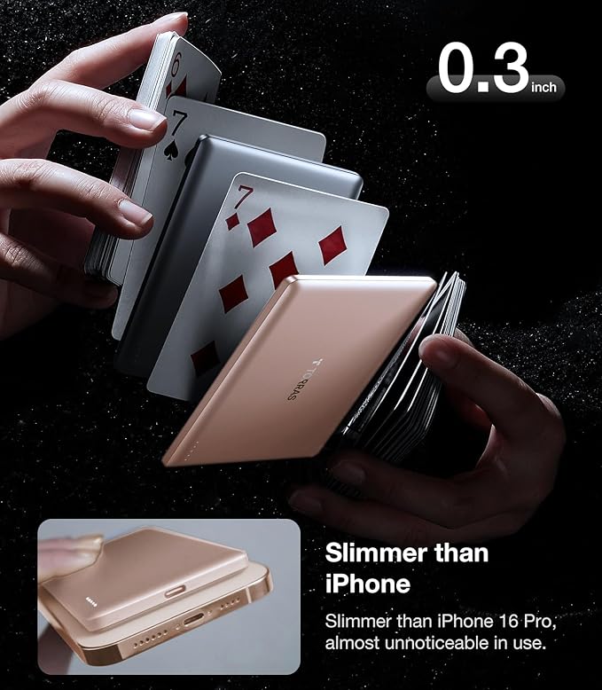 TORRAS MiniMag Power Bank, Ultra Slim 5, 000mAh Wireless Portable Charger - Image 3