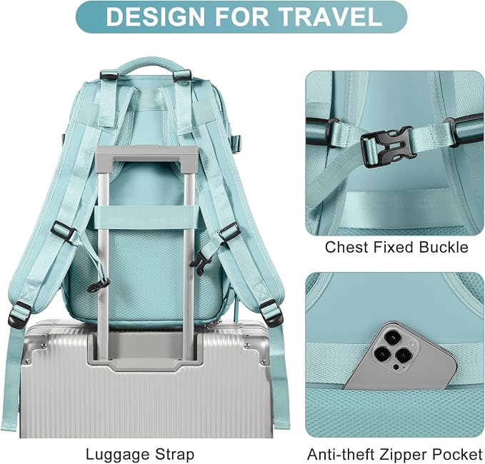 coofay Travel Backpack Carry On Flight Approved Personal Item Travel Bag Carry - Image 8