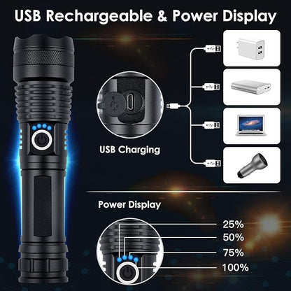 BERCOL Rechargeable Flashlights High Lumens, 90000 Lumens Super Bright LED - Image 2