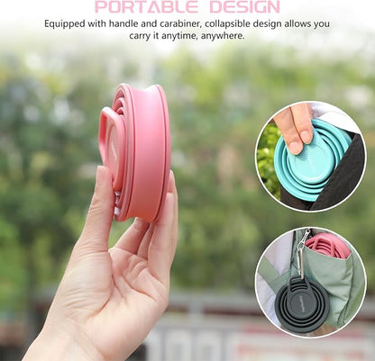 Nefeeko Collapsible Water Bottle, 17oz Reuseable BPA Free Silicone Foldable - Image 4