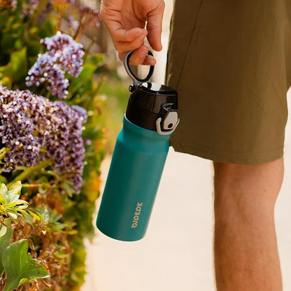 BJPKPK Water Bottle with Straw 14oz Insulated Water Bottles Reusable Stainless - Image 6