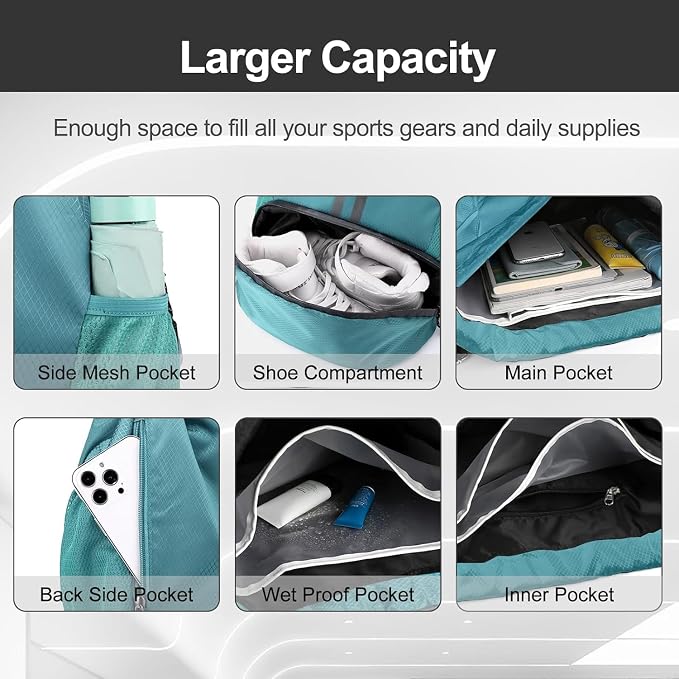 Hoedia Sports Drawstring Backpack - Image 3