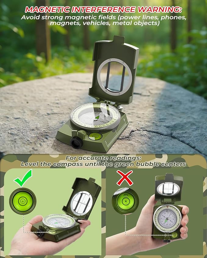 Sportneer Compass: Accurate Durable Lightweight Orienteering Compass - Image 4