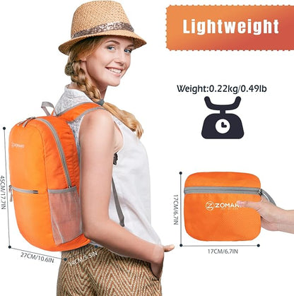 ZOMAKE Ultra Lightweight Hiking Backpack 20L, Packable Small Backpacks Water - Image 2