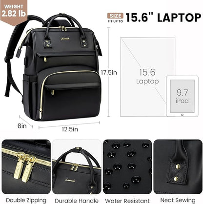 LOVEVOOK Leather Laptop Backpack - Image 5