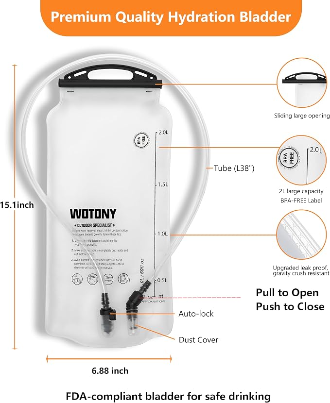 wotony Hydration Backpack with Water Bladder - Image 5
