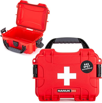 NANUK 903 Waterproof First Aid Box Empty – Durable, Medical First Aid Organizer by NANUK