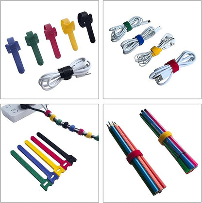160PCS 8inches Cable Ties Reusable Multi-Colour Cord Straps Multi-Purpose Wire - Image 3