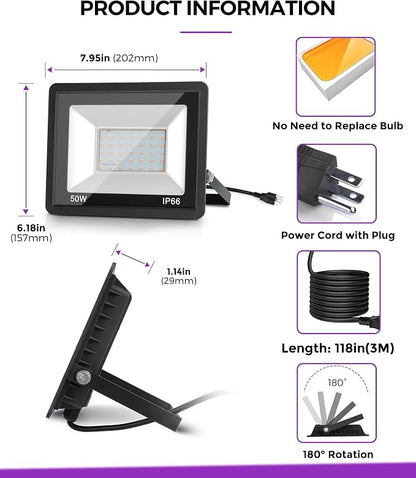 L LOHAS LED Purple Christmas Halloween Flood Light Outdoor,  - Image 7