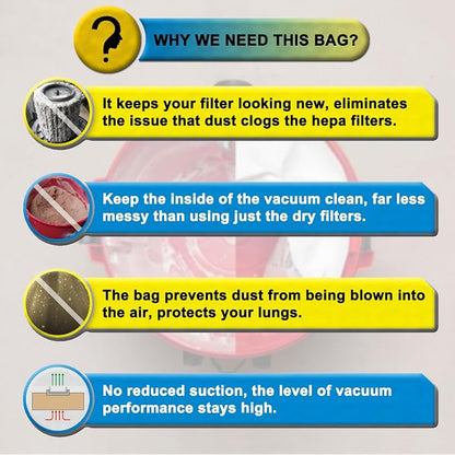 6 Pack VF3501 Replacement for Rigid Shop Vac Bags 4 Gallon Size C, compatible - Image 5