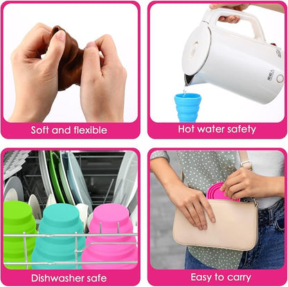 Umigy Silicone Collapsible Cup Without Lids Travel Portable Foldable Cup - Image 4