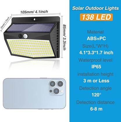 Solar Outdoor Lights, Solar Motion Sensor Security Lights - Image 6