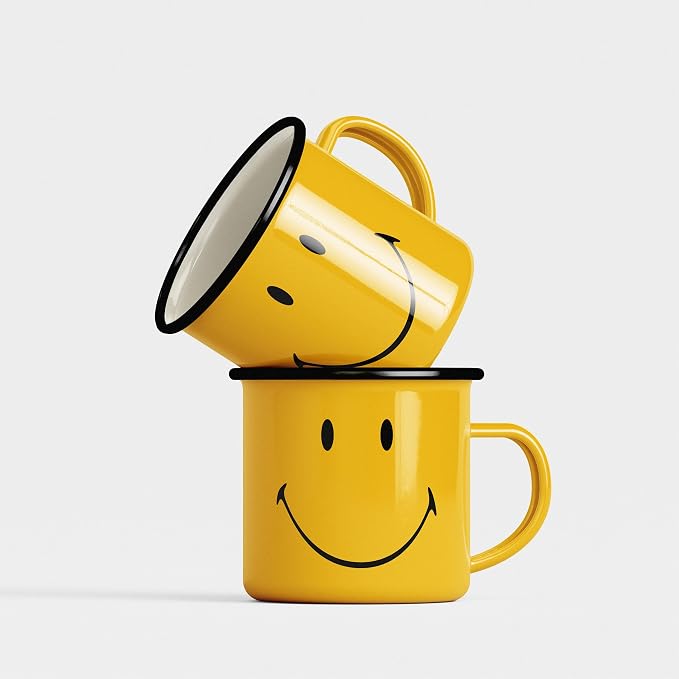 Suck UK Smiley Enamel Tea Mug - Image 2
