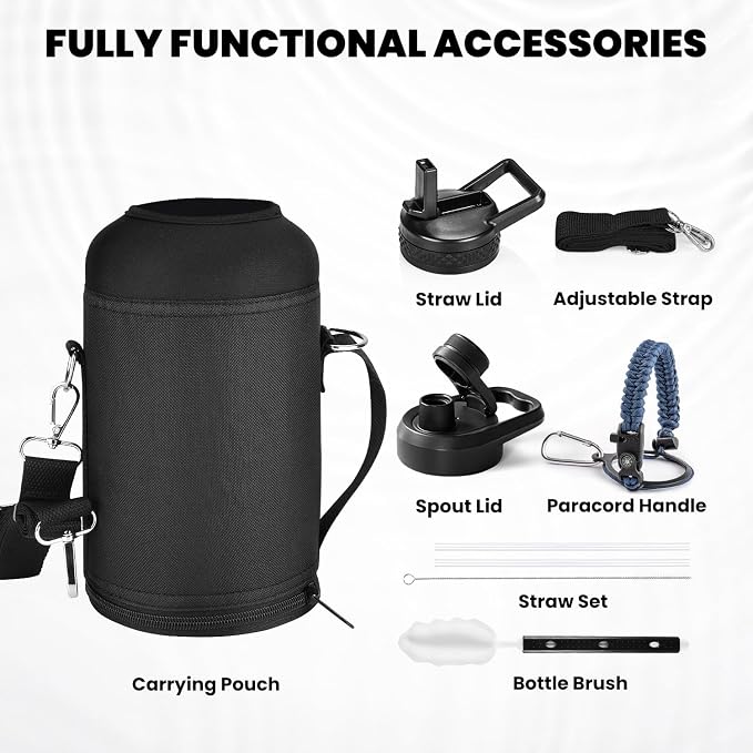 RAYMYLO Insulated Water Bottle 64 oz, Triple Wall Vacuum Stainless Steel - Image 6