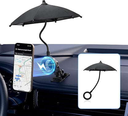 Dual Magnetic Phone Umbrella for Sun, Magnetic Cellphone Sunshade Shield - Image 9