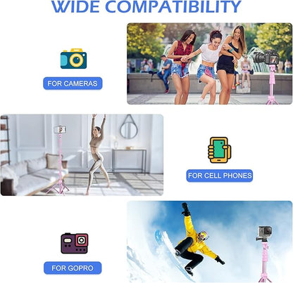 Sensyne 62" Phone Tripod & Selfie Stick, Extendable Cell Phone Tripod Stand - Image 3