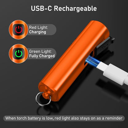 Blukar Rechargeable EDC Flashlight, Mini Keychain Flash Light - Image 6
